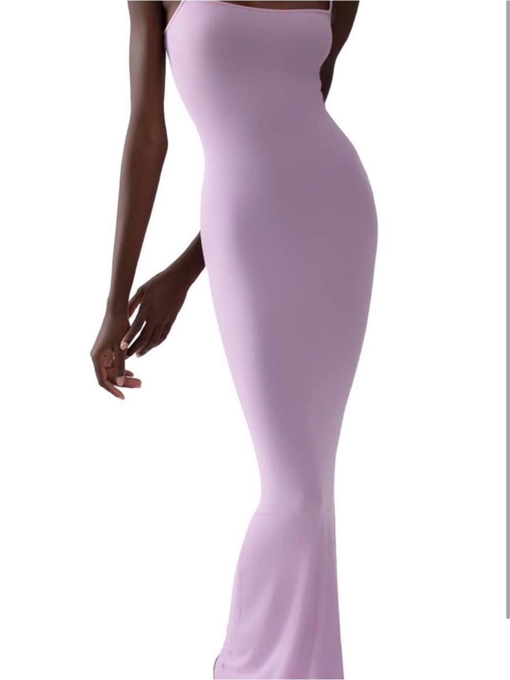 Skims M purple Eibbed dress